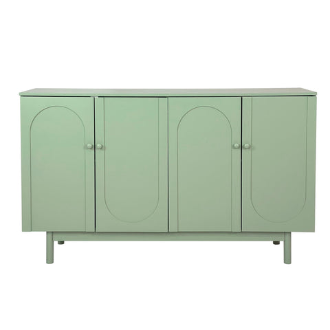 4 Door Intaglio Storage Cabinet - Mint Green