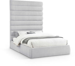 Adam - Linen Fabric Bed With 89" Headboard