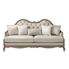 Chelmsford - Sofa With 5 Pillows - Beige Fabric & Antique Taupe