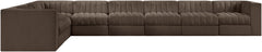 Rummi - Velvet Performance Fabric Upholstered 8 Piece Modular Sectional (With 3 Corner Chairs)