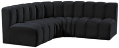 Arc - Velvet 4 Piece Corner Modular Sofa