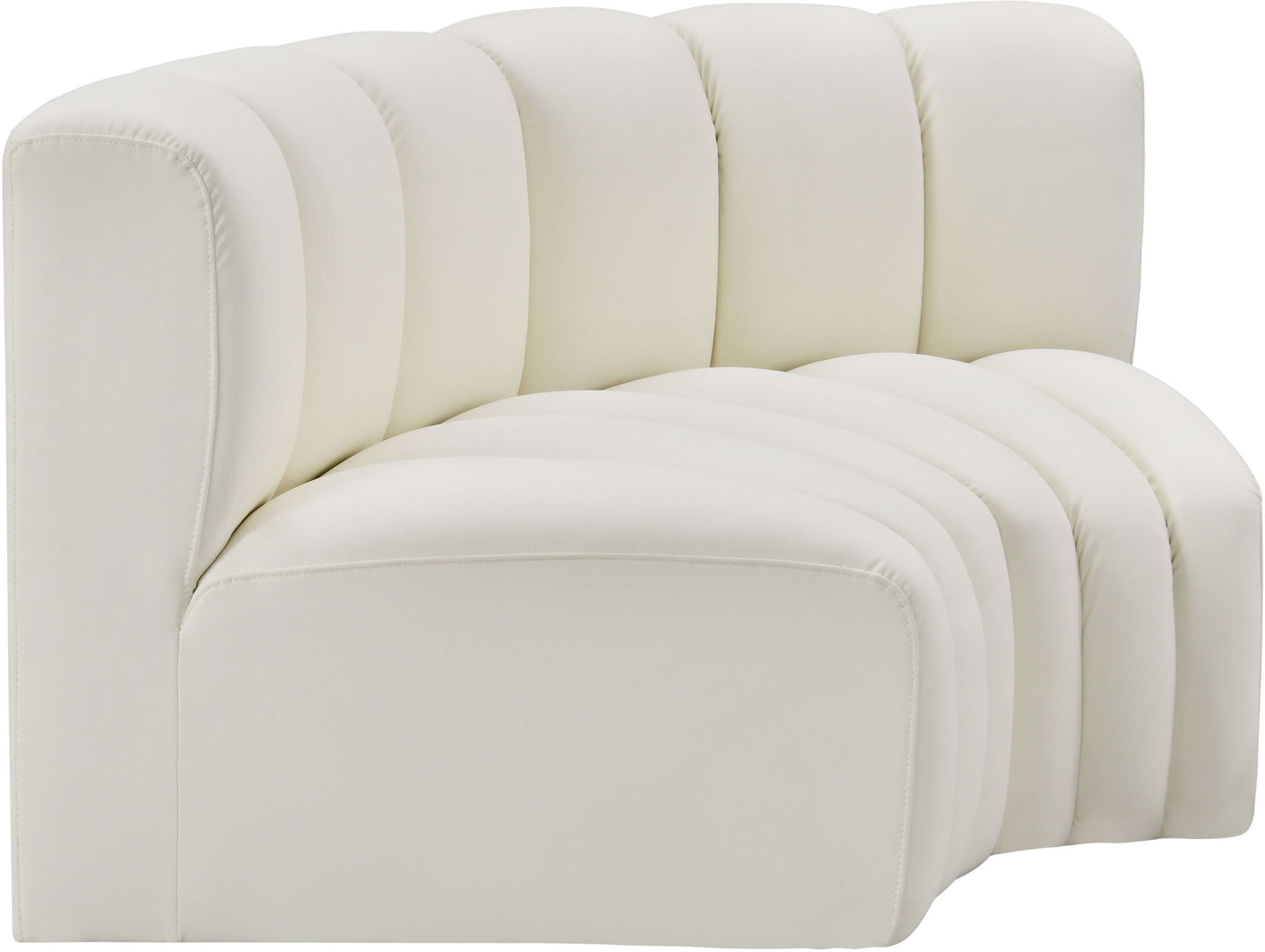 Arc - Faux Leather 2 Piece Modular Sofa