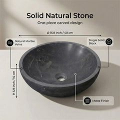 Bathroom Vessel Sink, Circular Design