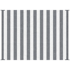 Outsunny - Reversible Outdoor Rug, 9' x 12' Waterproof Plastic Straw Floor Mat, Portable Rv Camping Carpet With Carry Bag, Large Floor Mat For Backyard, Deck, Picnic, Beach - Gray & White Striped