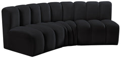 Arc - Velvet 3 Piece Modular Corner Sofa