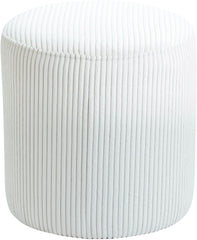 Roy - Round Microsuede Ottoman / Stool