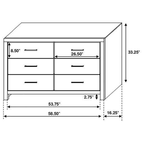 48-RECAMARA-B062S01989-White 4-piece Queen Bedroom Set
