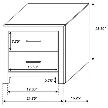 48-RECAMARA-B062S01989-White 4-piece Queen Bedroom Set