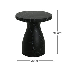 Outdoor / Indoor Travertine Side Table Lightweight