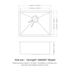 Undermount Kitchen Sink With Deep Single Bowl
