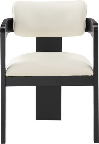 Sacha - Vegan Leather Upholstered Dining Chair With Black Base (Set of 2)