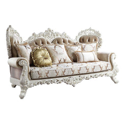 Vanaheim - Sofa With 7 Pillows - Fabric & Antique White