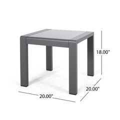 Cape Coral - Contemporary Side Table With Frosted Glass Top