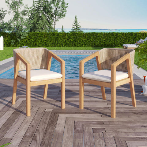Patio Dining Chair (Set of 2) - Light Teak