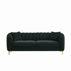 Tufted Oversized Sofa For Living Spaces - Black