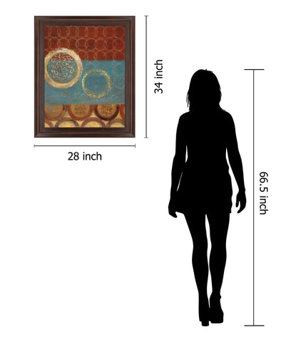 Gold Medallion Mosaic - 28" x 34" Framed Wall Art