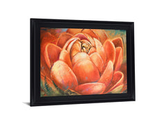 Saffron Petal Radiance - 28" x 34" Framed Wall Art