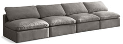 Plush - Modular Armless 4 Seat Sofa