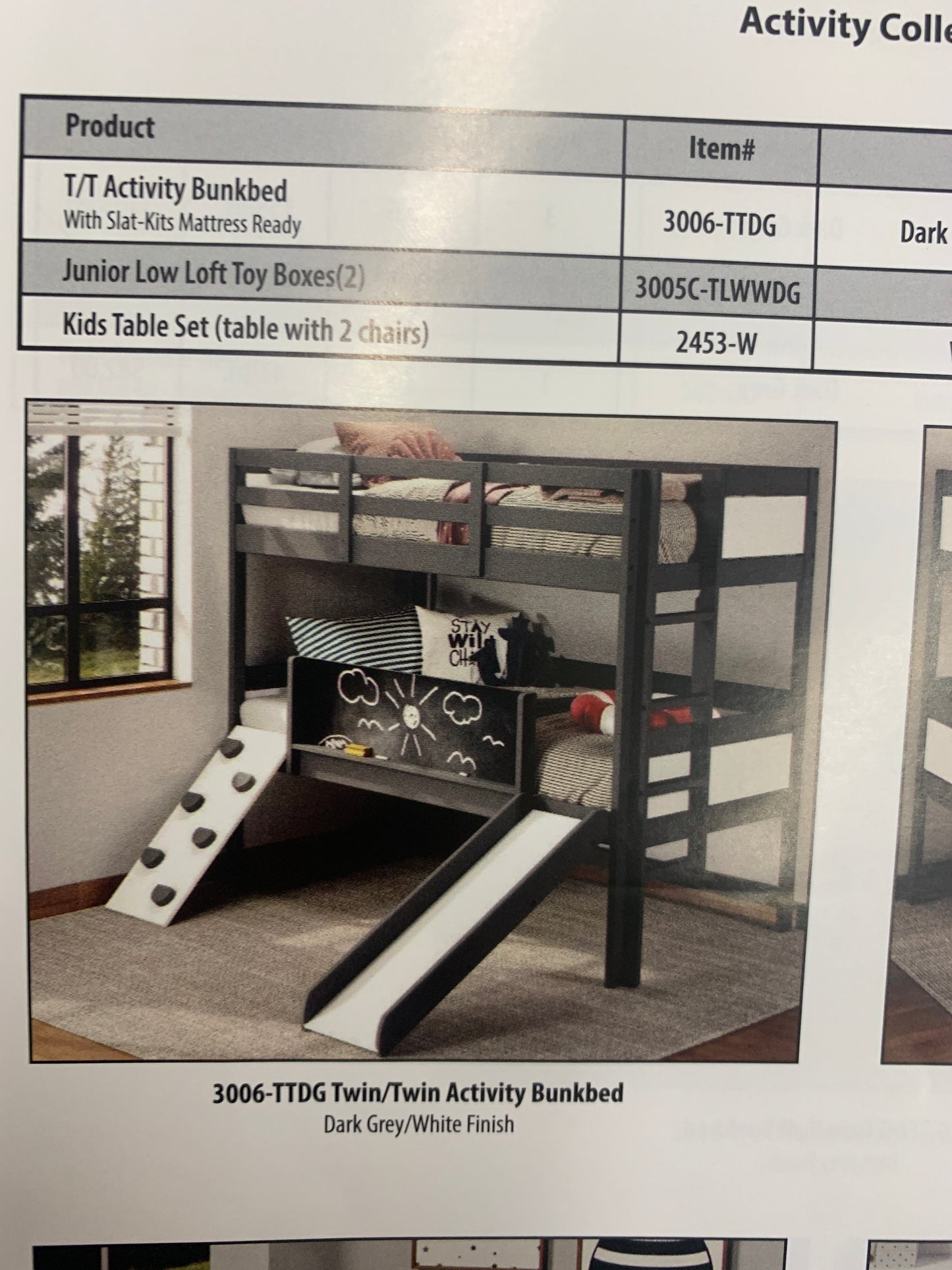 3006A activity Bunk Bed 7 pc