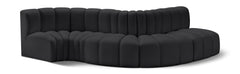 Arc - Faux Leather 5 Piece Modular Sofa