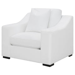 Chelan - Upholstered Sloped Arm Accent Chair - White