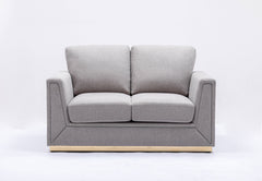 Valin - Linen Loveseat For Living Room - Gray