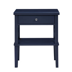 Madison - Nightstand With Open Shelf And Drawer And Decorative Side Panels