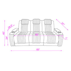 Duran - Power Reclining Sofa With Power Headrest