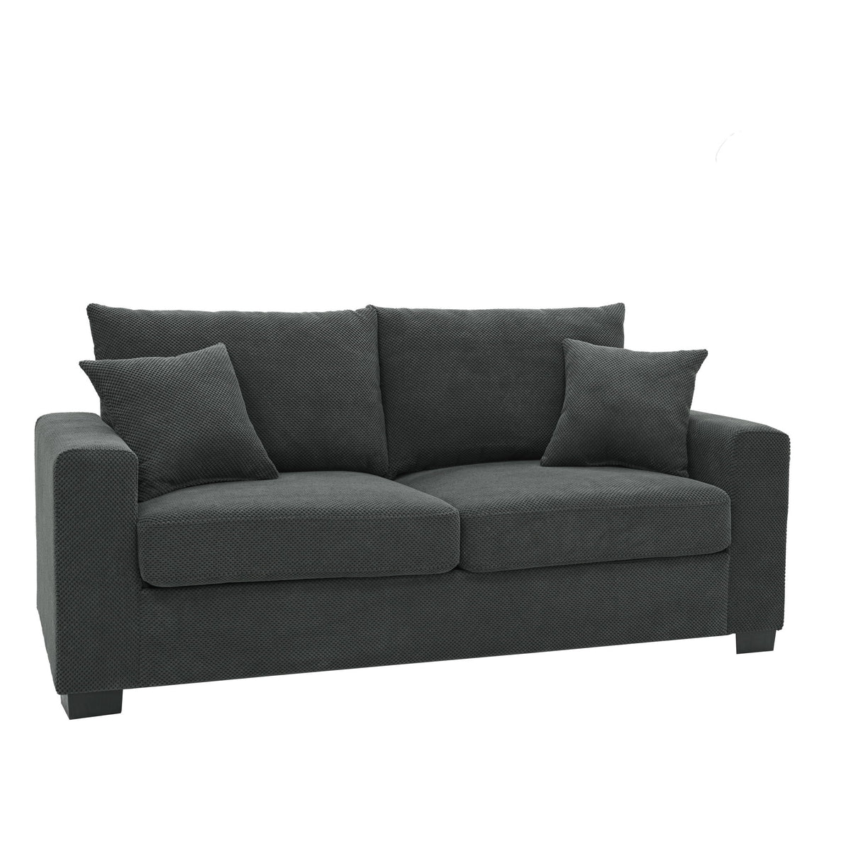 2 Seater Sofa, 2 Throw Pillows For Living Room