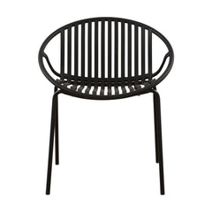 7 Piece Outdoor Modern Dining Set With Stackable Chairs