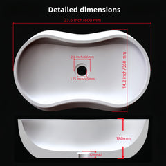 Bathroom Vessel Sink With Wavy Design