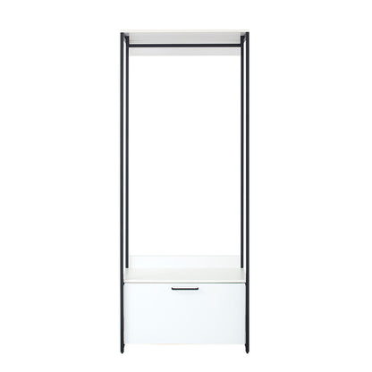 Fiona - Contemporary Wood And Metal Walk In Closet With Drawers