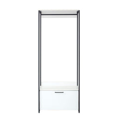 Fiona - Contemporary Wood And Metal Walk In Closet With Drawers