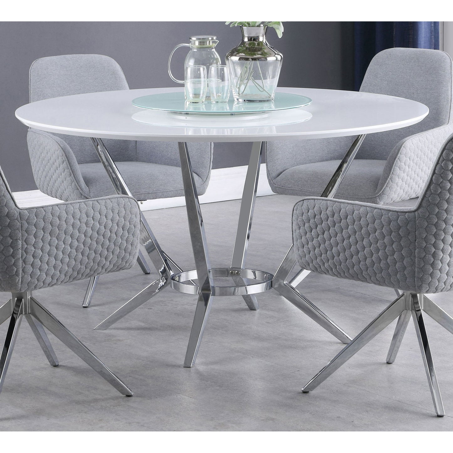Anchor - Round Dining Table - Gloss White