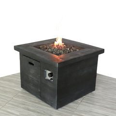 Fiber Reinforced Propane / Natural Gas Fire Pit Table - Charcoal