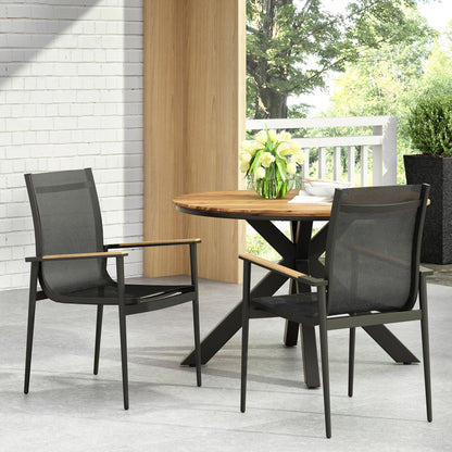 Barrister - Dining Chair (Set of 2) - Black / Natural