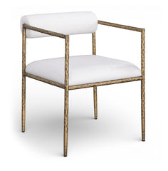 Axis - Linen Textured Cream Fabric Upholstered Dining Chair (Set of 2)