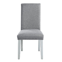 Lanton - Side Chair (Set of 2) - Gray Linen & Antique White