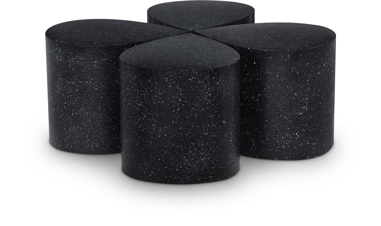 Petal - Coffee Table - Black Terazzo