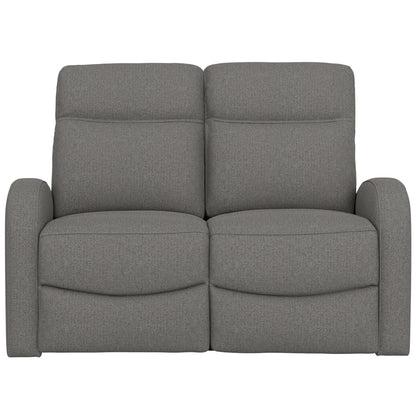 Manual Reclining Loveseat With Dual Seating Support For Living Room