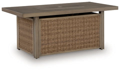 Laguna Heights - Rectangular Fire Pit Table - Beige