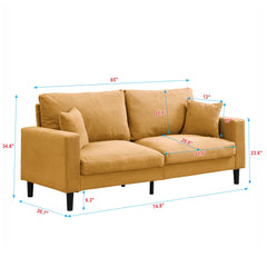 Modern Upholstered Resilience Three Seater Sofa