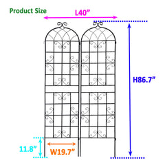 Metal Garden Rustproof Trellis For Climbing Plants Outdoor Flower Support