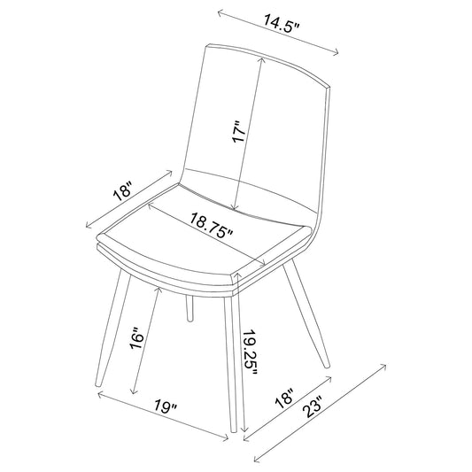 Feast - Coffee Dining Chair (Set of 2) - Coffee