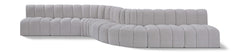 Arc - Boucle Fabric 8 Piece Curved Modular Sofa