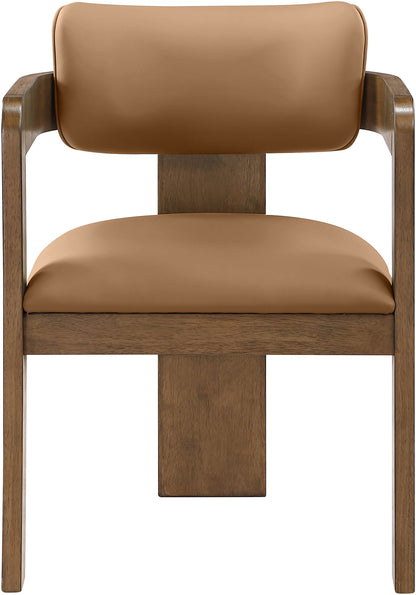 Sacha - Vegan Leather Upholstered Dining Chair With Brown Base (Set of 2)