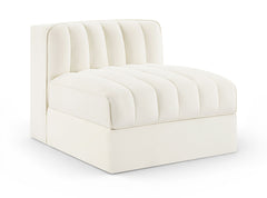 Rummi - Velvet Performance Fabric Upholstered Modular Armless Chair