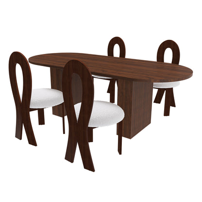 Modern Oval Dining Table With Chairs