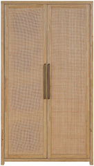 Vana - Solid Wood, Oak Veneer And Stainless Steel Storage Cabinet