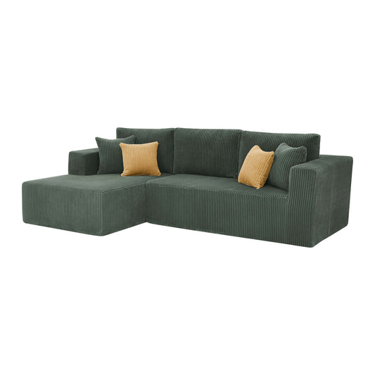 L - Shape Full Compressed Upholstered Sectional